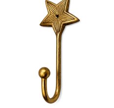 Handcrafted Black Metal Star Wall Hook Minimal Utility